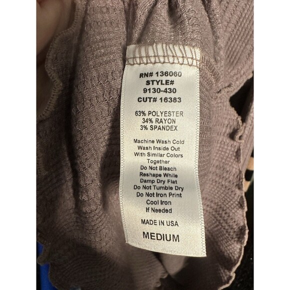 Project Social T Women’s Thermal Waffle Long Sleeve Off Shoulder purple - Med - Picture 6 of 8